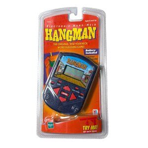 NEW VINTAGE Hangman Electronic Hand-held Word Video Game Hasbro 1999 Educational